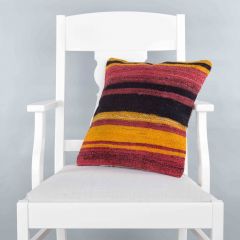 Modern Classic Hand Woven Pillow  - 40x40 - Colorful pillows, Wool pillows