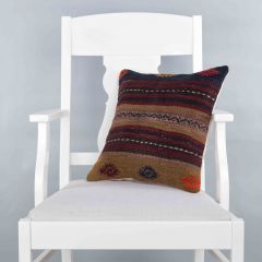 Modern Classic Hand Woven Pillow  - 40x40 - Colorful pillows, Wool pillows