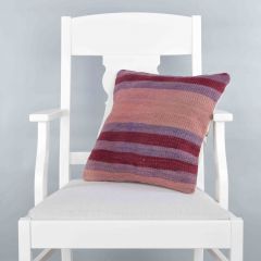 Rug Pillow Unique Hand Woven Pillow  - 40x40 - Colorful pillows, Wool pillows