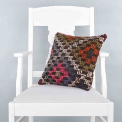 Modern Classic Hand Woven Pillow  - 40x40 - Colorful pillows, Wool pillows