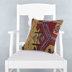 Modern Classic Hand Woven Pillow  - 40x40 - Colorful pillows, Wool pillows