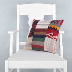 Rug Pillow Unique Hand Woven Pillow  - 40x40 - Colorful pillows, Wool pillows