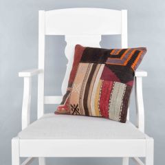 Modern Classic Hand Woven Pillow  - 40x40 - Colorful pillows, Wool pillows