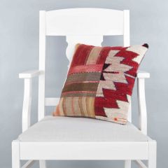 Rug Pillow Unique Hand Woven Pillow  - 40x40 - Colorful pillows, Wool pillows