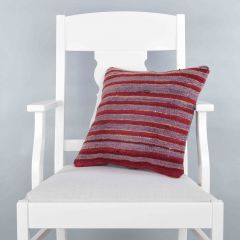 Rug Pillow Unique Hand Woven Pillow  - 40x40 - Colorful pillows, Wool pillows