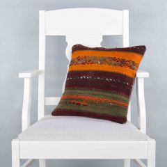 Modern Classic Hand Woven Pillow  - 40x40 - Colorful pillows, Wool pillows