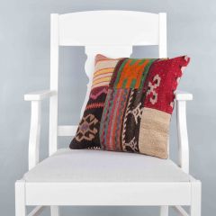 Modern Classic Hand Woven Pillow  - 40x40 - Colorful pillows, Wool pillows