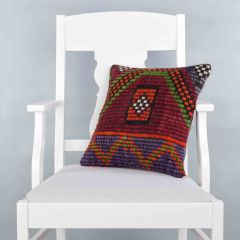 Modern Classic Hand Woven Pillow  - 40x40 - Colorful pillows, Wool pillows