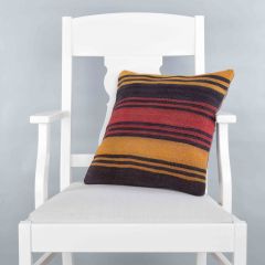 Rug Pillow Unique Hand Woven Pillow  - 40x40 - Colorful pillows, Wool pillows