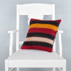 Rug Pillow Unique Hand Woven Pillow  - 40x40 - Colorful pillows, Wool pillows