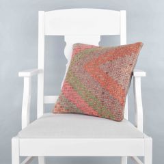 Rug Pillow Unique Hand Woven Pillow  - 40x40 - Colorful pillows, Wool pillows