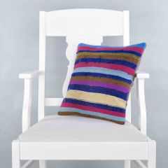 Rug Pillow Unique Hand Woven Pillow  - 40x40 - Colorful pillows, Wool pillows