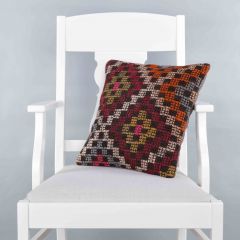 Modern Classic Hand Woven Pillow  - 40x40 - Colorful pillows, Wool pillows