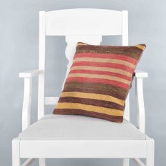 Rug Pillow Unique Hand Woven Pillow  - 40x40 - Colorful pillows, Wool pillows