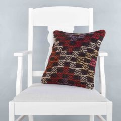 Modern Classic Hand Woven Pillow  - 40x40 - Colorful pillows, Wool pillows