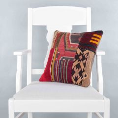 Modern Classic Hand Woven Pillow  - 40x40 - Colorful pillows, Wool pillows