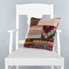 Modern Classic Hand Woven Pillow  - 40x40 - Colorful pillows, Wool pillows