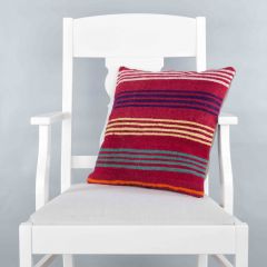 Rug Pillow Unique Hand Woven Pillow  - 40x40 - Colorful pillows, Wool pillows