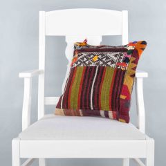 Modern Classic Hand Woven Pillow  - 40x40 - Colorful pillows, Wool pillows