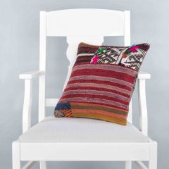 Modern Classic Hand Woven Pillow  - 40x40 - Colorful pillows, Wool pillows