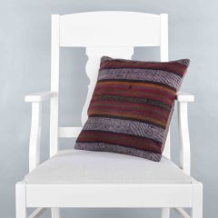 Rug Pillow Unique Hand Woven Pillow  - 40x40 - Colorful pillows, Wool pillows