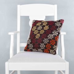 Modern Classic Hand Woven Pillow  - 40x40 - Colorful pillows, Wool pillows