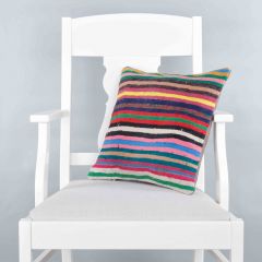 Classic Anatolian Motif Pillow Hand Woven Rug Pillow  - 40x40 - Colorful pillows, Wool pillows