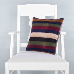 Modern Classic Hand Woven Pillow  - 40x40 - Colorful pillows, Wool pillows