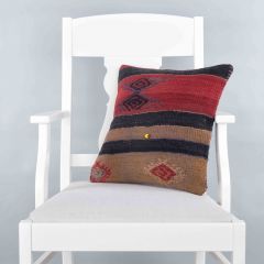 Modern Classic Hand Woven Pillow  - 40x40 - Colorful pillows, Wool pillows