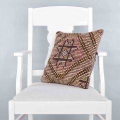 Modern Classic Hand Woven Pillow  - 40x40 - Colorful pillows, Wool pillows