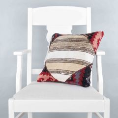 Traditional Pattern Hand Woven Pillow - 40x40 - Colorful Decorative Pillows & Blankets, Wool Decorative Pillows & Blankets