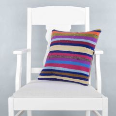 Traditional Pattern Hand Woven Pillow - 40x40 - Colorful Decorative Pillows & Blankets, Wool Decorative Pillows & Blankets