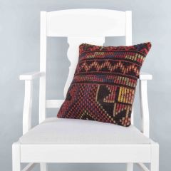 Modern Classic Hand Woven Pillow  - 40x40 - Colorful pillows, Wool pillows