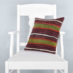 Traditional Pattern Hand Woven Pillow - 40x40 - Colorful Decorative Pillows & Blankets, Wool Decorative Pillows & Blankets