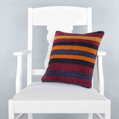 Modern Classic Hand Woven Pillow  - 40x40 - Colorful pillows, Wool pillows