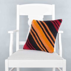 Traditional Pattern Hand Woven Pillow - 40x40 - Colorful Decorative Pillows & Blankets, Wool Decorative Pillows & Blankets