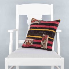 Modern Classic Hand Woven Pillow  - 40x40 - Colorful pillows, Wool pillows