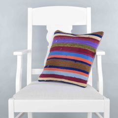 Traditional Pattern Hand Woven Pillow - 40x40 - Colorful Decorative Pillows & Blankets, Wool Decorative Pillows & Blankets