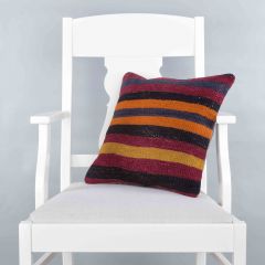 Modern Classic Hand Woven Pillow  - 40x40 - Colorful pillows, Wool pillows