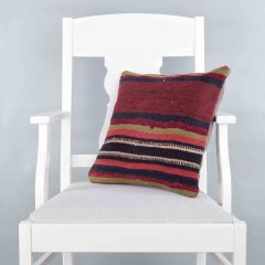 Modern Classic Hand Woven Pillow  - 40x40 - Colorful pillows, Wool pillows