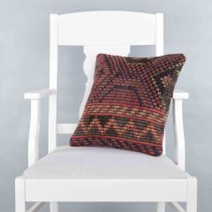 Modern Classic Hand Woven Pillow  - 40x40 - Colorful pillows, Wool pillows