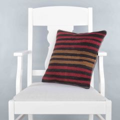 Traditional Pattern Hand Woven Pillow - 40x40 - Colorful Decorative Pillows & Blankets, Wool Decorative Pillows & Blankets