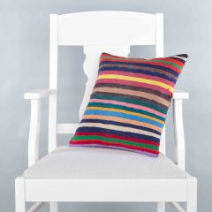 Traditional Pattern Hand Woven Pillow - 40x40 - Colorful Decorative Pillows & Blankets, Wool Decorative Pillows & Blankets