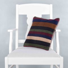 Modern Classic Hand Woven Pillow  - 40x40 - Colorful pillows, Wool pillows