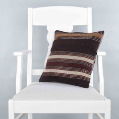 Traditional Pattern Hand Woven Pillow - 40x40 - Colorful Decorative Pillows & Blankets, Wool Decorative Pillows & Blankets