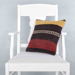 Modern Classic Hand Woven Pillow  - 40x40 - Colorful pillows, Wool pillows