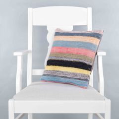 Traditional Pattern Hand Woven Pillow - 40x40 - Colorful Decorative Pillows & Blankets, Wool Decorative Pillows & Blankets