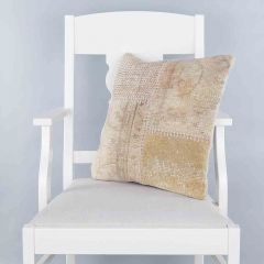 Orange Hand Woven PATCHWORK throw pillow - 45x45 - Orange Pillows, Wool Pillows