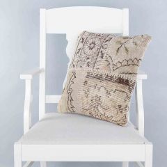 Light Gray Hand Woven PATCHWORK throw pillow - 45x45 -  Pillows