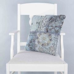 Green Hand Woven PATCHWORK throw pillow - 45x45 - Green Pillows, Wool Pillows